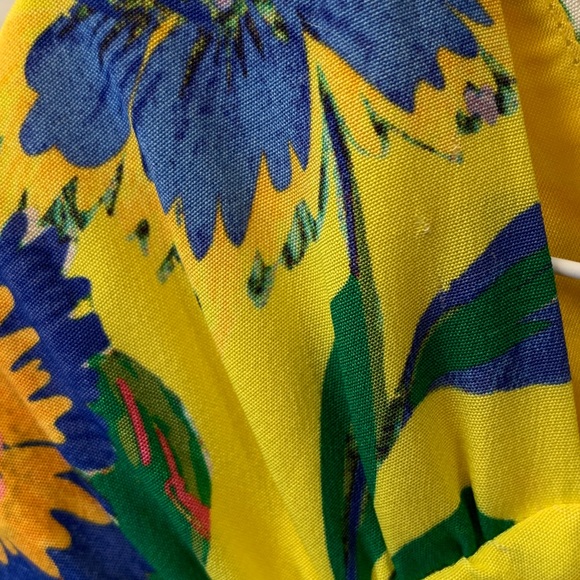 Kate Spade Cathleen Yellow V-Neck Floral Wrap Dress - Picture 7 of 11